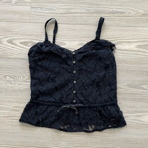 Abercrombie blue lace tank top.